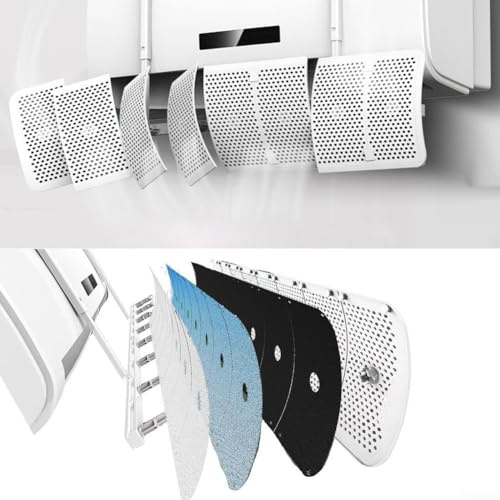 Personalizar el deflector del aire acondicionado de 8 hojas del flujo de aire para los soportes de pared (filtro de carbono)