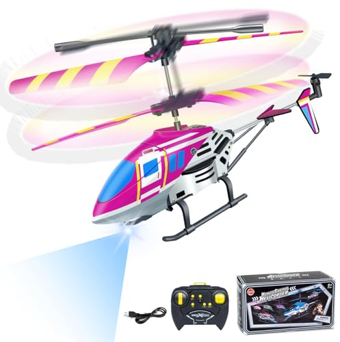 YongnKids Remote Control Helicopter for Kids, Rc Plane for Kids Ages 8+, 2.4G Rc Helicopter with LED Light, Indoor Airplane Toys Ideal for Boys Girls Adults