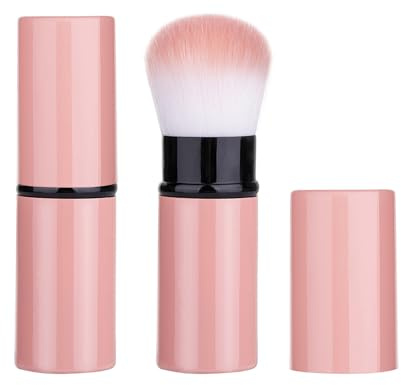 Xinpinzhou Pink Retractable Makeup Brush for Blush Foundation Powder
