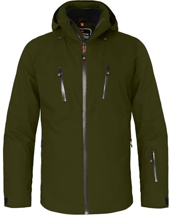 Bergson RESO 2 | Herren Skijacke - Normal-/Kurz-/Langgrößen, wasserdicht (20.000 mm) & verschweißte Nähte, Winddicht & atmungsaktiv (20.000 g/m²), Unterarm-Ventilation, warm wattiert (120g/80g), elas