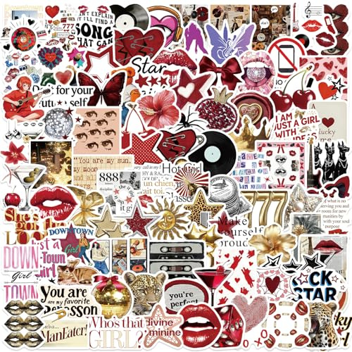 100PCS Y2K Stickers,Cool Girl Aesthetic Stcikers Decals,Waterproof Vinyl Stickers for Water Bottles Laptop Scrapbook