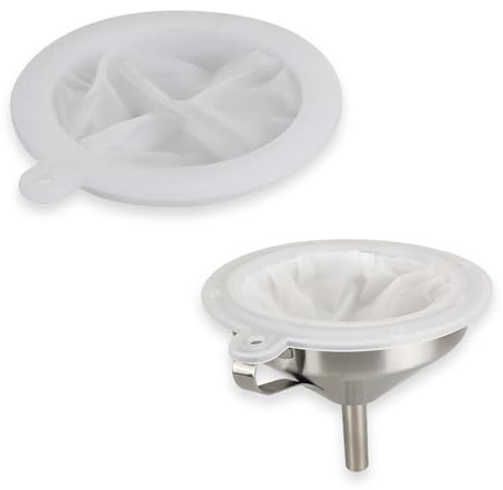 Labyrinxel 300 Mesh Fine Mesh Strainer Sieve for Kitchen Filtering, Small Sieve Fine Mesh Insert for Funnels, Sieves and Strainers for Cooking Oil Juice Yogurt and Homemade Drinks