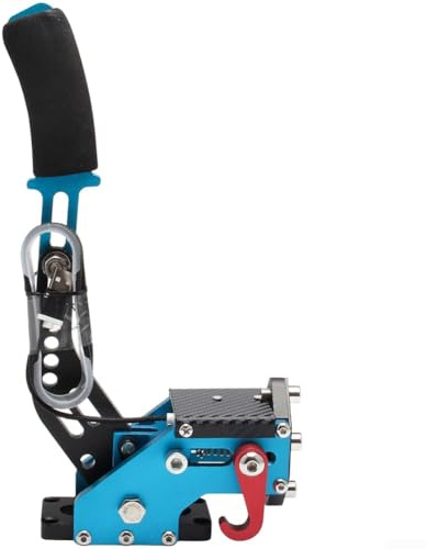 Aprilsunnyzone Freno de mano para juegos de carreras para PC a través de USB y soporte para Logitech para G27 para G29 para G920 T500 T300 sistemas de juego (azul)