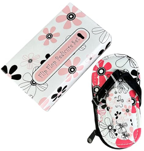 DIYEAH Kit de Manicura y Pedicura Profesional para Mujer, Cortaúñas de Acero Inoxidable Diseño Flor de Sandalia, Set de Cuidado de Uñas Portátil para Salón y Uso Personal