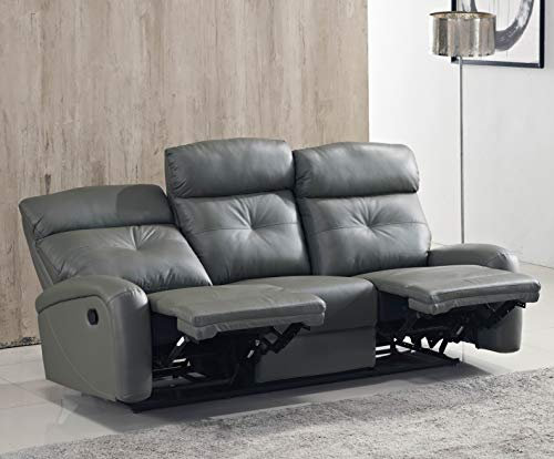 Mapo Möbel Voll-Leder Fernsehsofa Relaxsofa 3-Sitzer 5130-3-0326