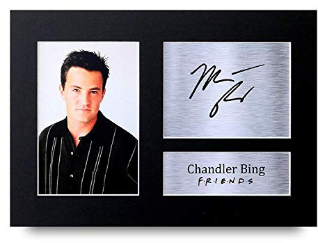 HWC Trading Chandler Bing Friends Gifts A4 Signed Printed Autograph Print Photo Matthew Perry Gift Picture Display
