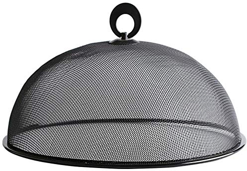 Runde Abdeckhaube aus Metallgeflecht Fliegenhaube Edelstahl Essen Abdeckhaube Insektenschutzhaube Obst Abdeckung Zelt Netzschutz gegen Fruchtfliegen Wespen (A)