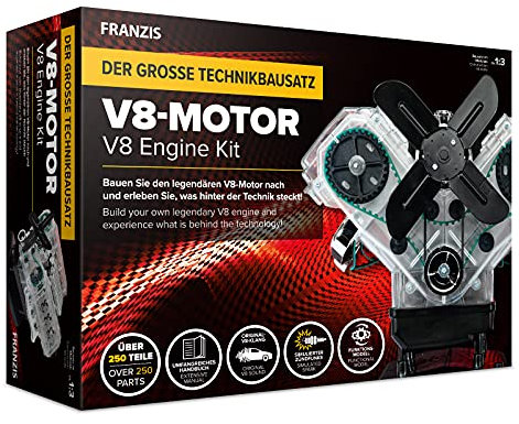 Franzis Verlag V8 Motor 67114 Bausatz ab 14 Jahre, White