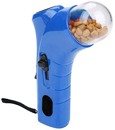 GOTOTOP Pet Treat Launcher Hundefutter Katapult Welpe Snack Feeder Pet Training Futterspender Spielzeug Hund Interaktives Spielzeug(Blau)
