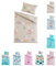 Kinder Baby Bettwäsche Set für Mädchen und Jungen | 100x135 cm + 40x60 cm | 100% Baumwolle Renforcé | Reißverschluss | Eule |Creme – beige
