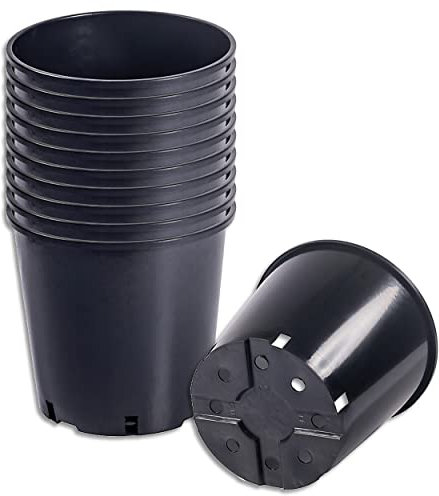 Wohnkult 10 Stück Pflanztöpfe Pflanztopf Rund 12 Liter Blumentöpfe Blumenkübel Rund Ø 26 cm