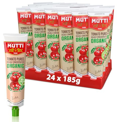 Mutti Organic Double Concentrate Tomato Purée 185g, 24 pack