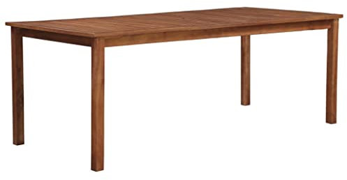Makastle Garten Esstisch Witterungsbeständig Gartentisch Beistelltisch Balkontisch Holztisch Terrassentisch Loungetisch Gartenmöbel, 200x100x74 cm Akazie Massivholz