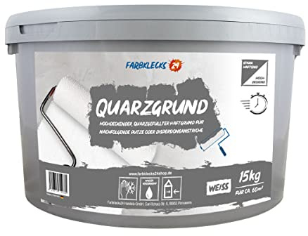 Farbklecks24 Quarzgrund fein 15Kg, Haftgrund, Spezialgrundierung, Grundierung, Putzgrund