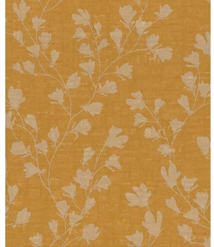 Tapet blommig gul guld beige A.S. Création Nara 387471 tapet blad ranka fibertapet 10,05 m x 0,53 m Made in Germany