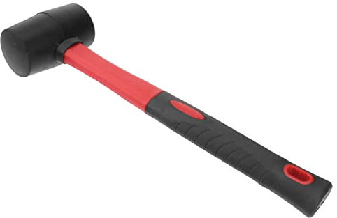 VILLCASE 16oz Gummihammer Mit Fiberglasgriff Rutschfester Hammer Für Bodenverlegung Lederhandwerk Und Heimgebrauch Minimiert Beschädigungen Und Sorgt Für Präzise Handhabung