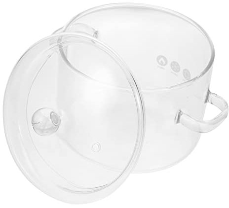 Glastopf, koreanischer Ramen-Topf, klare Glasschalen, handgefertigtes Geschirr, Glas-Potpourri, Glas-Lebensmittelbehälter, Sukiyaki-Pfanne, Suppentopf, Suppentopf, Küche
