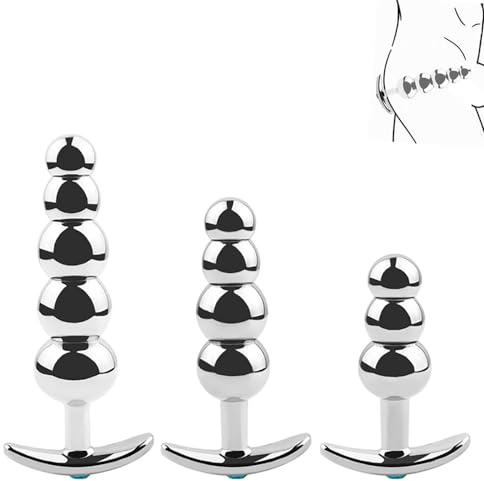 Seckoe Metall Anker Liebeskugeln Sexspielzeug Analkugeln für Frau Anal Plug Sex Spielzeug für die Männer Analspielzeuge Anal Spreizer Anal Beads Anal Toy für Frauen Solo (5 Ball)