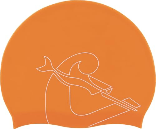 Cressi Eddie Swim Cap - Gorro de Natación Unisex, Naranja/Blanco, Talla única