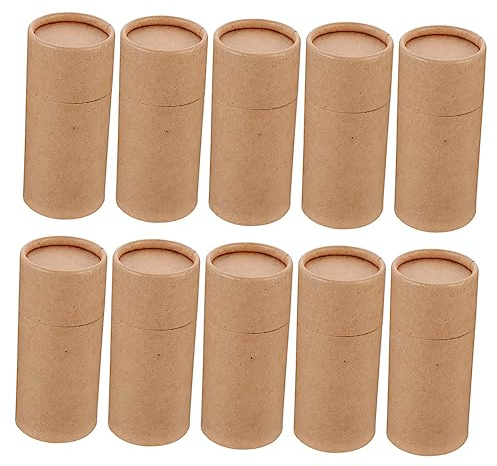 NUOBESTY 10pezzi Scatola Cilindrica in Carta Marrone Scatola Per Imballaggio e Stoccaggio Scatole Regalo Pratiche Per Bottiglie Olio Essenziale Tè e Piccoli Regali