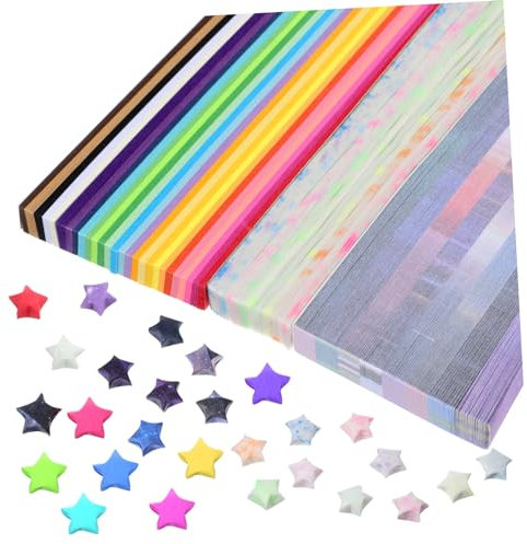 IWOWHERO 1290stücke Papierstreifen Zum Sternenbasteln Sternpapierstreifen Für Origami-projekte Dekorative Papierstreifen Für Party-dekorationen Und Geschenke
