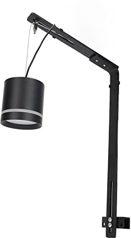 Aquarium Light Bracket, Aquarium Light Stand Aquarium Lichtständer Einstellbare Aluminiumlegierung Aquarium Light Mount für Reptil Glasterrarium Full Spectrum Drop Light (BLACK)