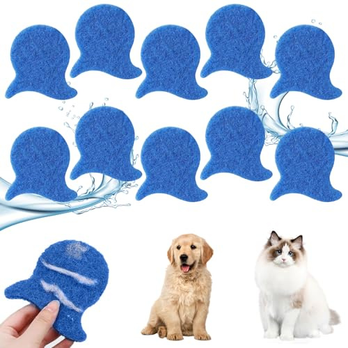 SKENGWEL 10 Stücke Tierhaarentferner Waschmaschine，Waschmaschine Haarfänger katzenhaarentferner waschmaschine hundehaare waschmaschine für die Waschmaschine Entfernt Tierhaare,Fusseln（blau）