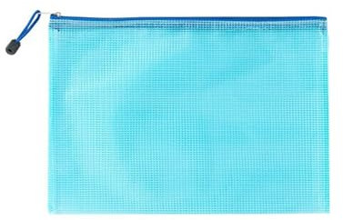 Zip Beutel Klein 10PCS A4/A5/A6 Mesh Mäppchen Dokument Tasche wasserdichte Zip Datei Ordner A4 Schule Büro Liefert Bleistift Fall Lagerung Taschen(Blue,A5(24CMX17CM)-10PC)