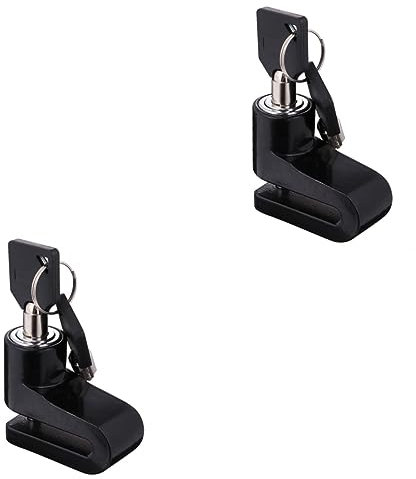 BESPORTBLE 2stücke Disc Brake Lock Sicherheits-motorradschloss Gegen Diebstahl Und Tragbares Bremsscheibenschloss Schwarz Für Scooter Und Motorroller