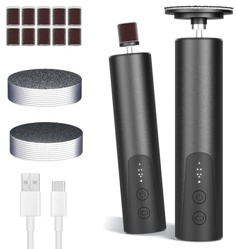 Blumacht Pedicure Elettrico Professionale Calli Piedi Rimozione Ricaricabile con Cuscinetti di Ricambio Lima Calli Piedi Elettrico a Velocità Regolabile Pedicure Kit per Pelle Morta e Tacchi Incrinati