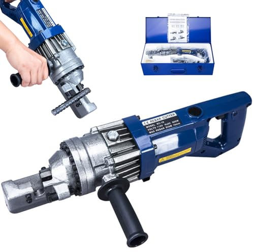 HENGCMM Tagliatubi Acciaio Tagliatrice Elettrica per Barre D'armatura Idraulica 220V, Taglio di Barre D'armatura Fino 4-22 mm, Sega per Taglienti per Barre d'Acciaio velocità di Taglio 2,5-5s,RC16