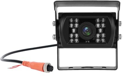 Inefala Cámara de Seguridad IR Visión Nocturna sin Línea de Guía sin Cambio de Color, Impermeable, 4 Pines, Conector de Aviación, Cámara de Visión Trasera para Bus/RV/Camión/Remolque