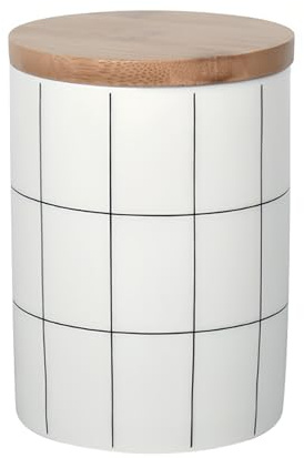 Dowbom Azucarero con tapa hermética, azucarero, azucarero, tarro de almacenamiento, contenedor de azúcar (blanco y negro, 700 ml)