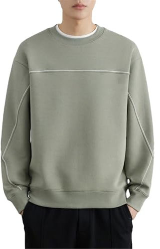 Seiizaa Camisa de Felpa de Doble Cara de otoño e Invierno con Parte Superior cálida y Gruesa para hombre-green01-M