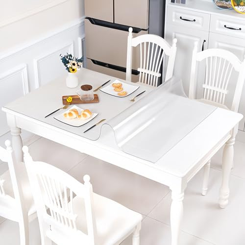 Schreibtischunterlage Transparent 1mm, Große Durchsichtig Klar Schreibtischmatte, Antihafte rutschfeste Arbeitsmatte, Tischfolie transparent für Büro küche Esstisch und Couchtisch(30cm x 50cm)