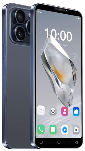 JtQtJ Mobile Phone of the Day Offer, 5.0 IPS Display, Dual SIM, 16GB ROM, Dual Cameras, Support:Wifi,GPS,Bluetooth,Face ID Cheap Phone (JtQ15P-Navy Blue)