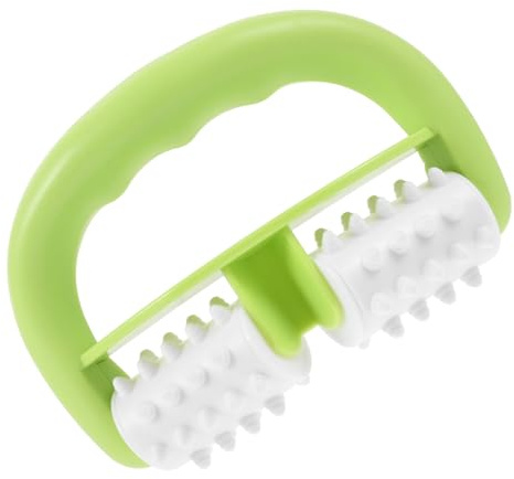 Veemoon Ergonomisches Rollenmassagegerät für Beine und Rücken mit Komfortablem Griff aus As Pp und Tpr zur Verbesserung der Hautelastizität bei Fitness und Outdoor Einsatz