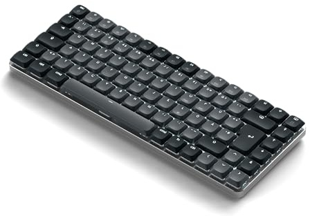 SATECHI SM1 Slim mechanische Bluetooth-Tastatur | mit Hintergrundbeleuchtung | abnehmbare Tasten | schlankes, ergonomisches Design | Deutsches Layout (QWERTZ)