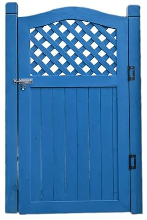 XLIHAWY Cancello per Recinzione Esterna, Cancello D'ingresso Decorativo per Giardino Patio Prato Cortile Porta per La Privacy, Rustico Porta da Giardino in Legno(80x110cm)