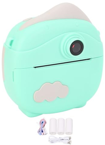 Caméra à Instantanée 12MP 32Go Appareil Photo Enfant avec Écran 2 Pouces Thermique sans Encre pour Photographie Casual Moments Spontanés Fêtes Familles Sorties Décontractées
