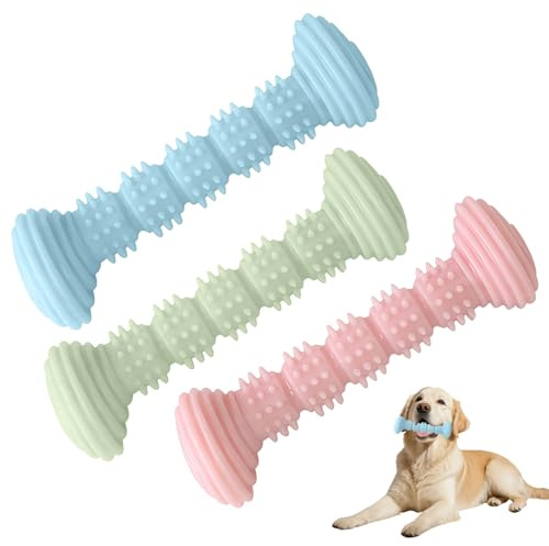 Orixo 3 Pezzi Giocattolo per Cani Denti, Giochi da Masticare Resistenti per Cani, Giocattoli Cane Masticare in Gomma, per Canis per Aggressivi di Piccoli Medio Grande