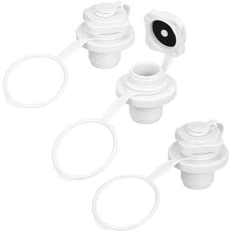 FUNOMOCYA 3 Pezzi Valvola Gonfiabile Vite Spirale Tappo Aria per Materassino e Gommone Filettatura Antiperdite per Kayak Zattere e Barche Inflabili Senza Base Leggera e Resistente