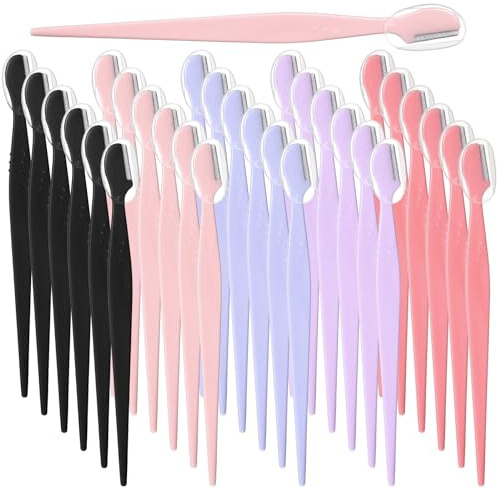 30 styck Flera ögonbrynsrakapparater, ögonbrynsrakapparat för herrar damer, bärbar ansiktsrakapparat, Dermaplaning-verktyg, för ansikte kropp ögonbryn
