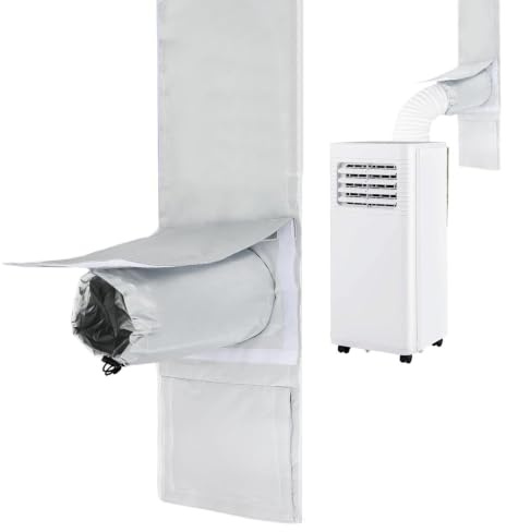 Sello de Ventana para Aire Acondicionado Portátil, Universal de 162/232cm | Kit de Ventilación de Ventana Corredera Tela Oxford Impermeable con 2 Orificios para Tubo Simple o Doble, Sin Taladro
