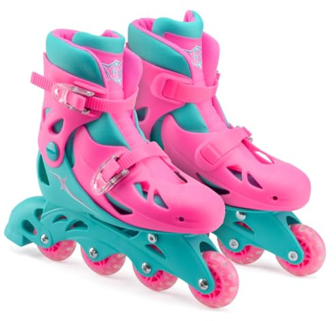 Osprey Rollschuhe | für Kinder, Anfänger, verstellbare Größe, Quad-Skates, 4 Rollschuhe, langlebige Sicherheitsgurte, mehrere Farben