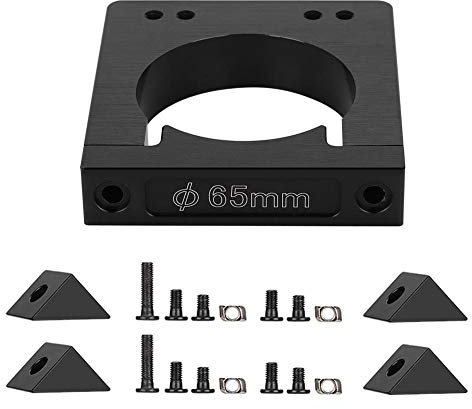 Spindle Motor Holder, CNC Motor Bracket 52/65/71mm Aluminum Shaft Spindle Motor Mount Kit for CNC Router Engraving Machine (65mm)