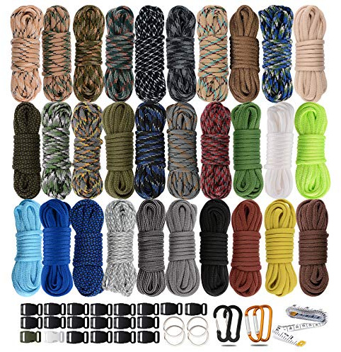 WEREWOLVES 550 Paracord Type III - Paracord Survival Kit - Parachute Cord - DIY Kit Outdoor Survival Rope - Great Gift