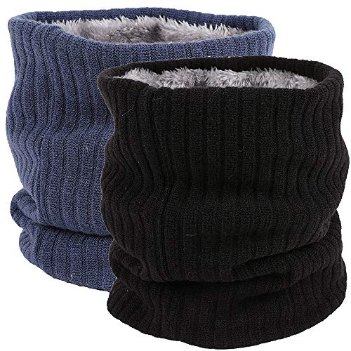 ehsbuy Schlauchschal Herren Damen Winter Ski Winddicht Warm Fleece Loop Schal Halswärmer Halstuch Snood Maske für Skifahren Motorrad Laufen Fahrrad