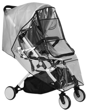 Regenschutz für Kinderwagen Universal Regenverdeck für buggy Regenhülle für Kinderwagen Regenhaube für alle Jogger mit Fenster und Doppel Reißverschluss, Gute Luftzirkulation, Schadstofffrei