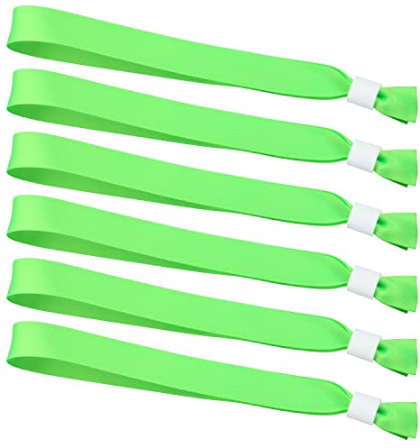 50pz Braccialetti per Eventi in Tessuto, Braccialetti usa e Getta per Feste Senza Logo Braccialetti di Ammissione Braccialetti di Identificazione per Concerti Attività Feste (Verde fluorescente)